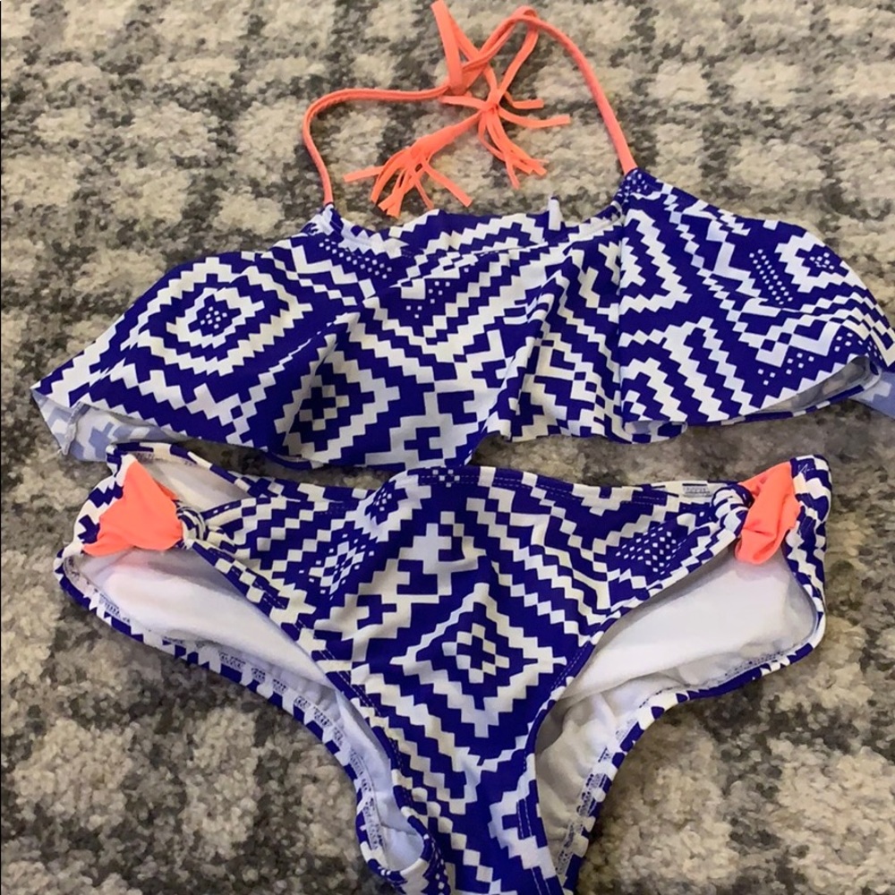 Target patterned bikini two piece